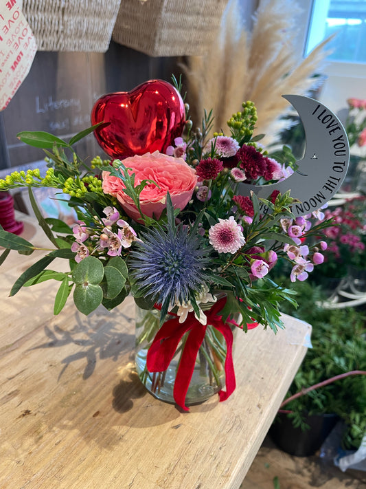 Valentine’s & Galentine’s Jam Jar Posy