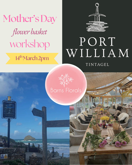 Mother’s Day Flower Basket Workshop - 14th March, Port William, Trebarwith Strand, Tintagel, PL34 0HB
