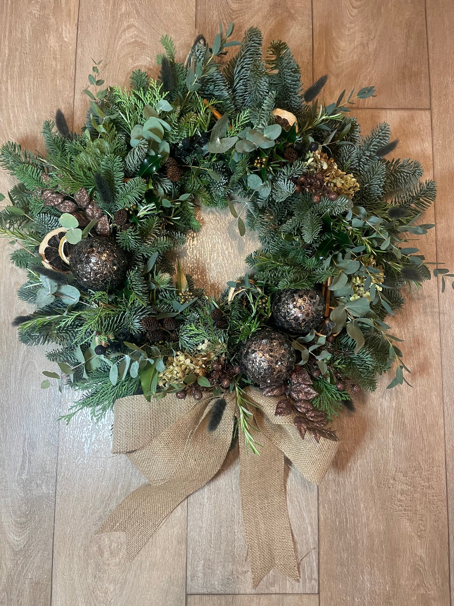 Christmas Door Wreath- 'Sparkles and Fizz'