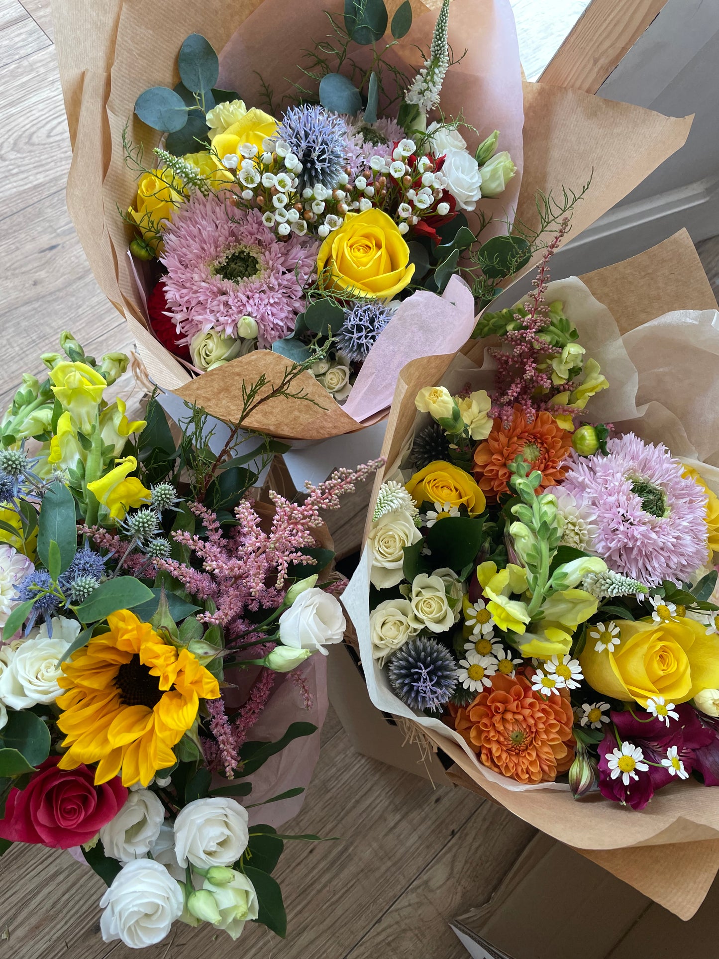 Seasonal Fresh Flower Hand-Tied: Florist Choice