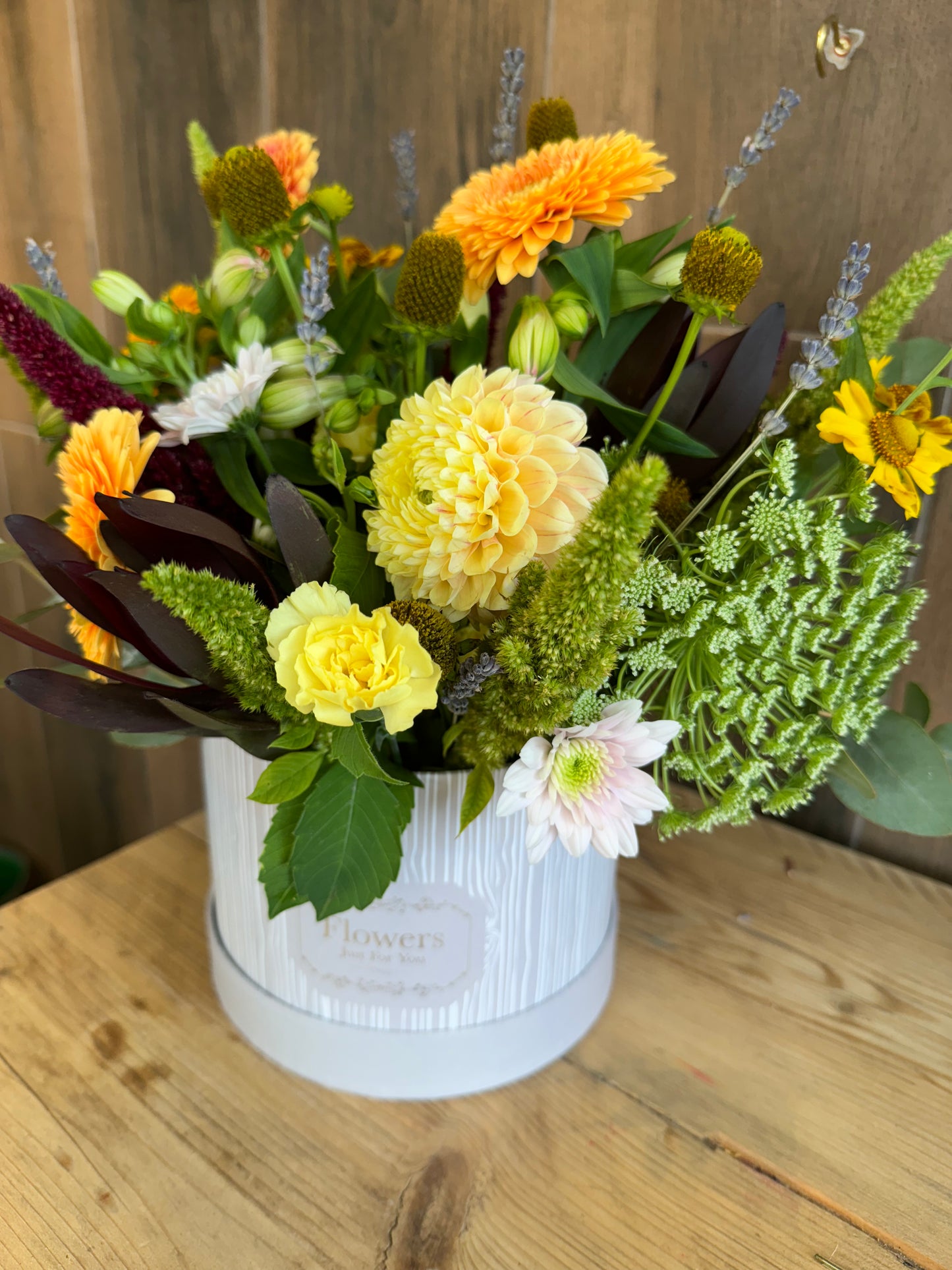 Seasonal, bespoke Flower arrangement box