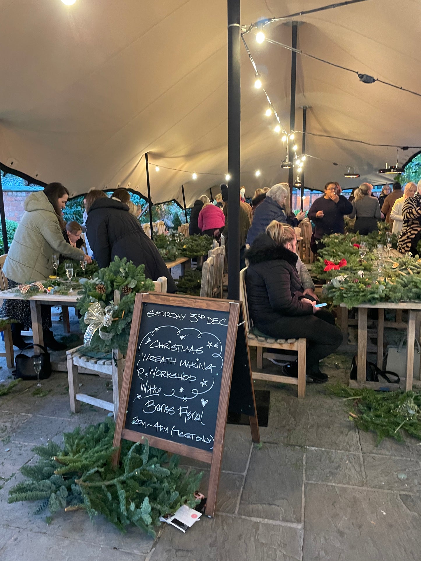 Christmas Wreath Making workshop at The Physician, Birmingham, B15 3DH