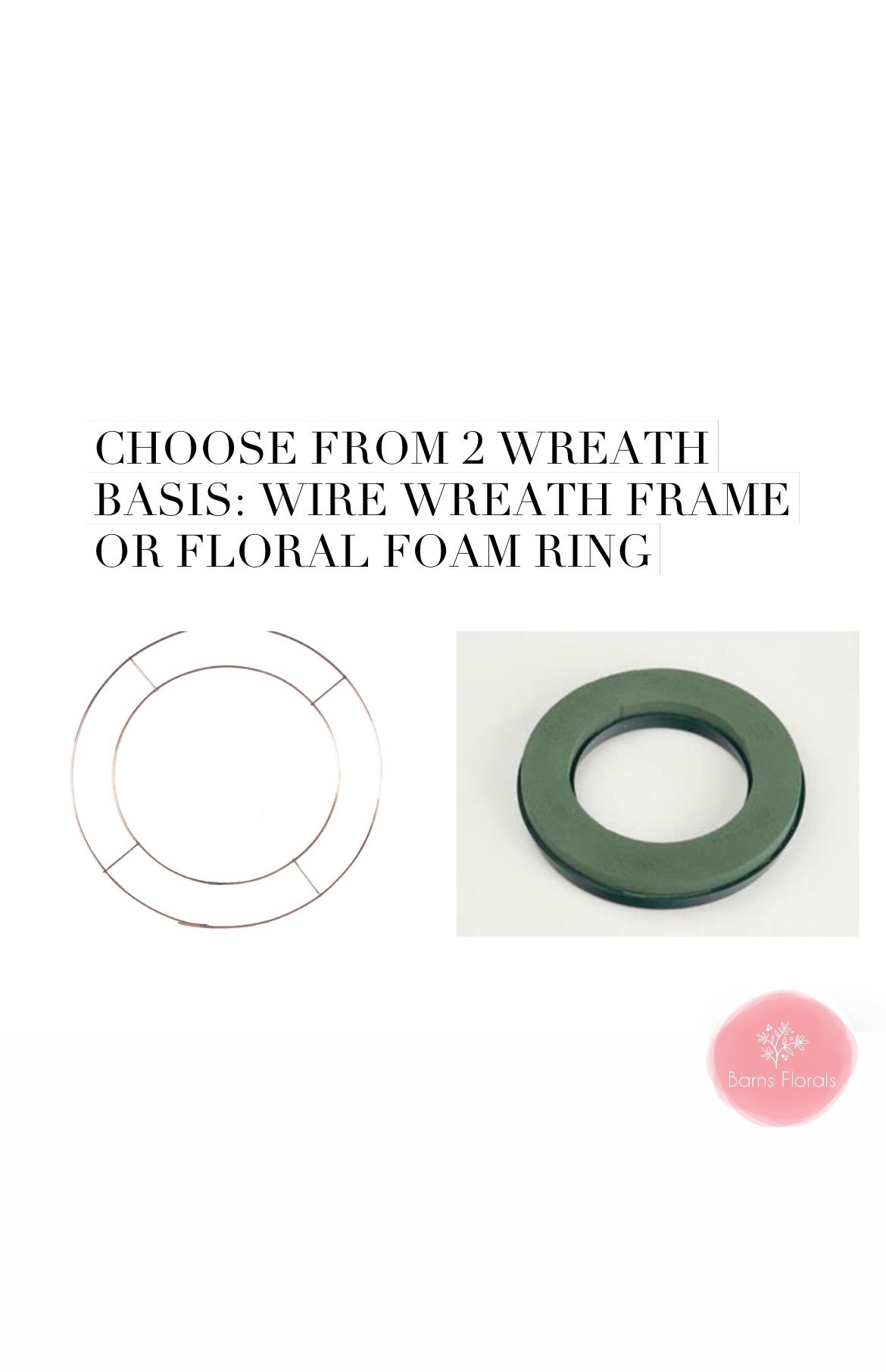 Step-by-step wreath making process using fresh foliage and wire or foam  base – Barns Florals